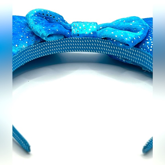 Handmade Blue Shiny Mickey Mouse Ears on Blue Headband - Picture 11 of 11